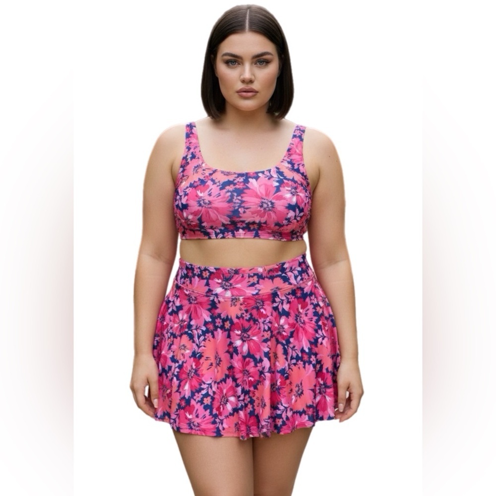 32 Degrees Cool Floral Pink & Blue Two-Piece Suit/Athletic Set Size XL